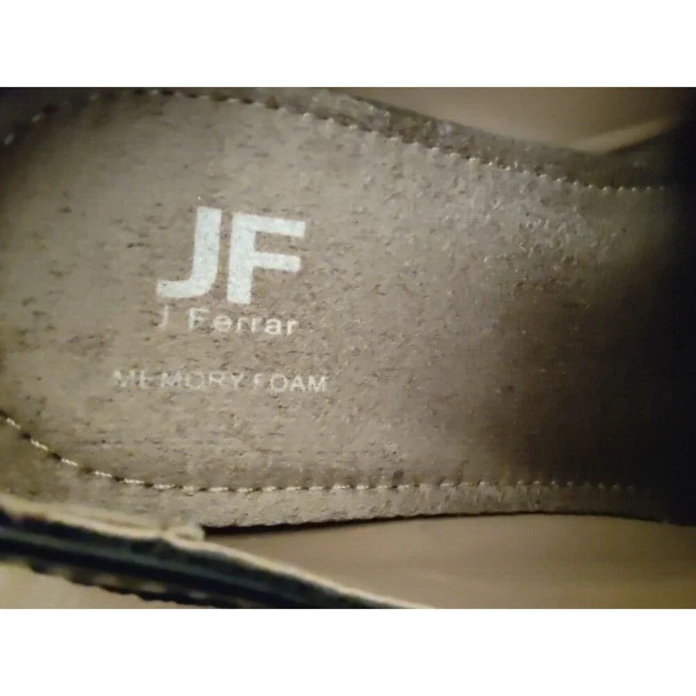 Men's in box JF J Ferrar Brody BLK W Black Dressy Shoes Size 9.5W Good condition